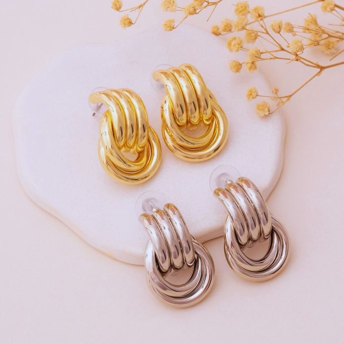 Gold Knot Door Knocker Earrings – Vintage Inspired Statement Jewellery | Timeless Gift for Mom