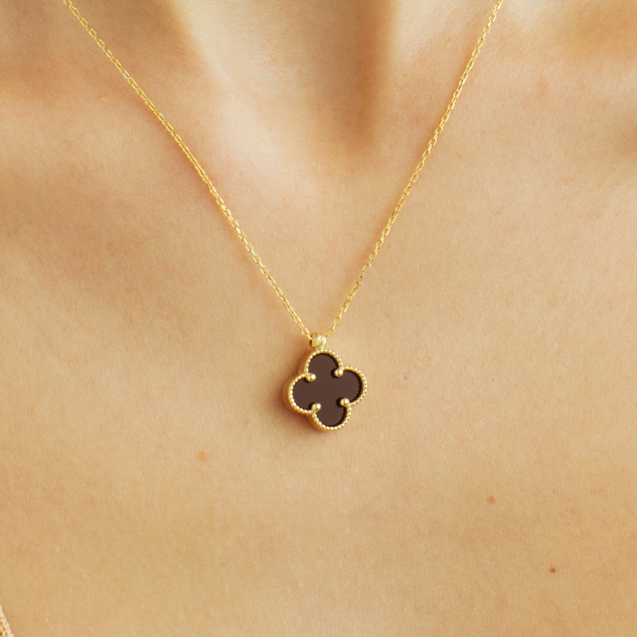 One Cleef Necklace – Silver, Gold & Rose | Custom Stone Option