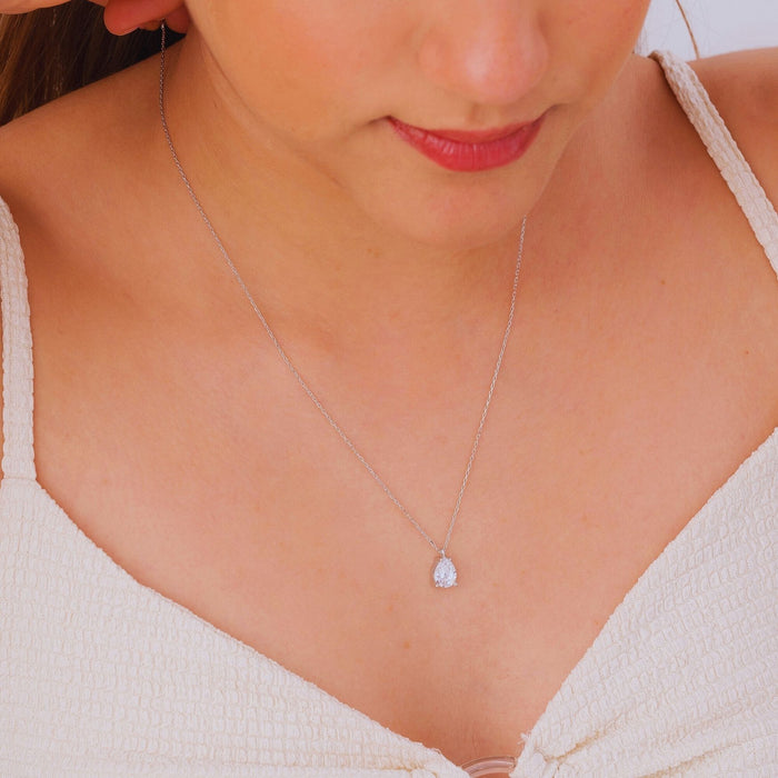 Teardrop Diamond Necklace – Gold Filled & Sterling Silver | Timeless, Dainty & Elegant