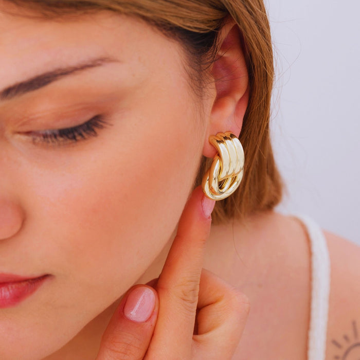 Gold Knot Door Knocker Earrings – Vintage Inspired Statement Jewellery | Timeless Gift for Mom