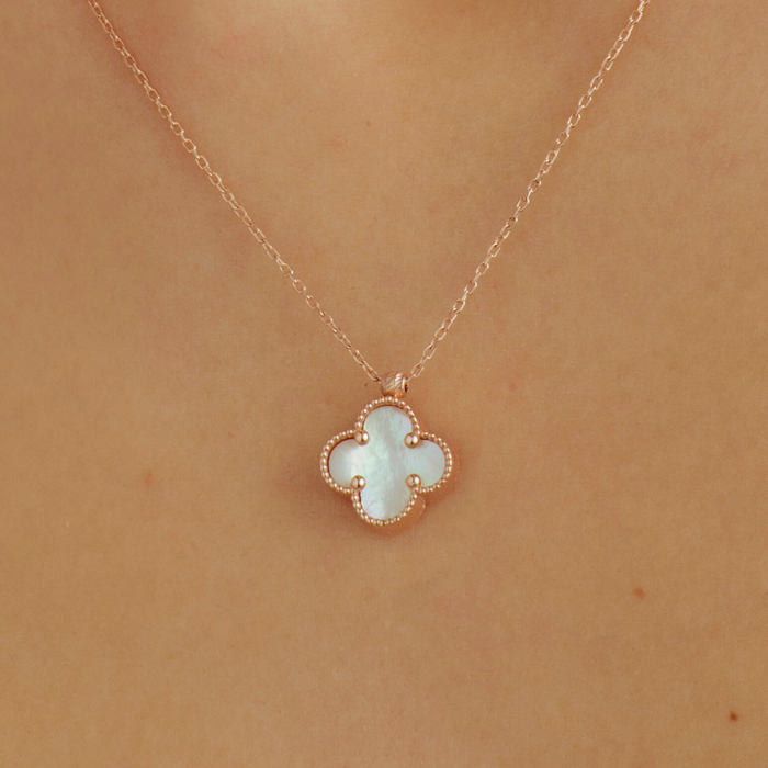 One Cleef Necklace – Silver, Gold & Rose | Custom Stone Option