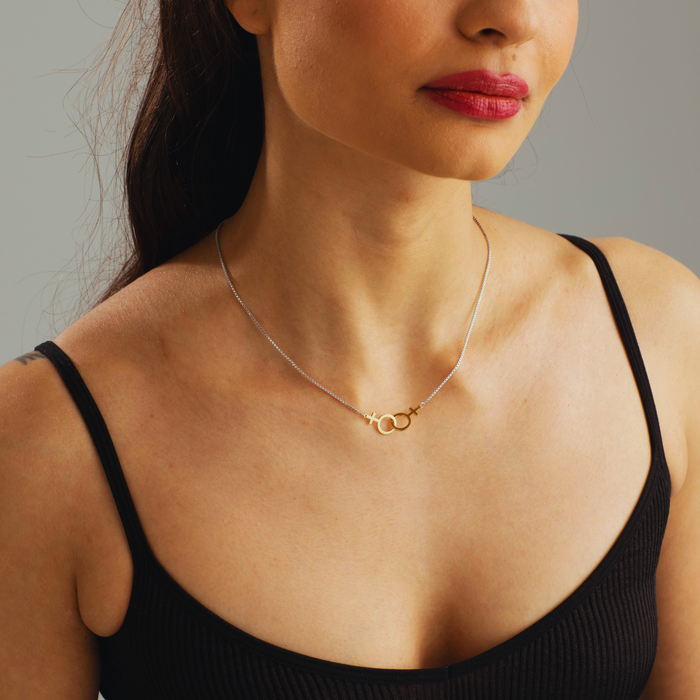 Lesbian Pride Necklace – Double Venus Pendant